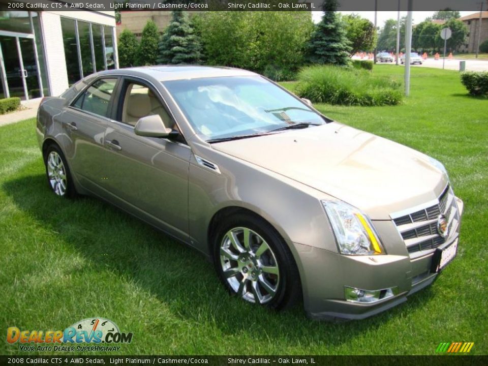 2008 Cadillac CTS 4 AWD Sedan Light Platinum / Cashmere/Cocoa Photo #3
