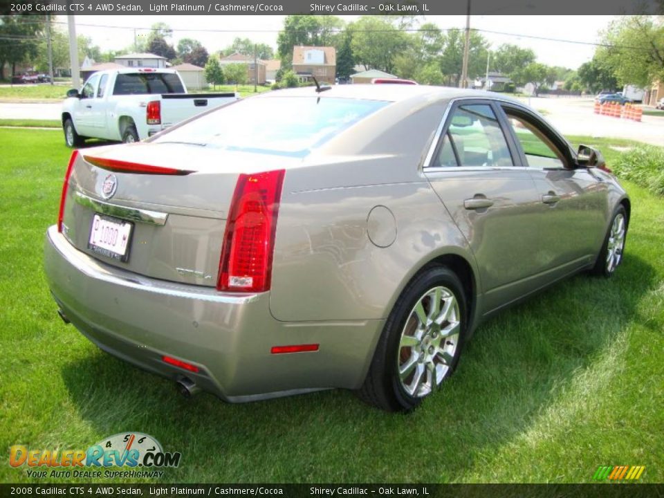 2008 Cadillac CTS 4 AWD Sedan Light Platinum / Cashmere/Cocoa Photo #4