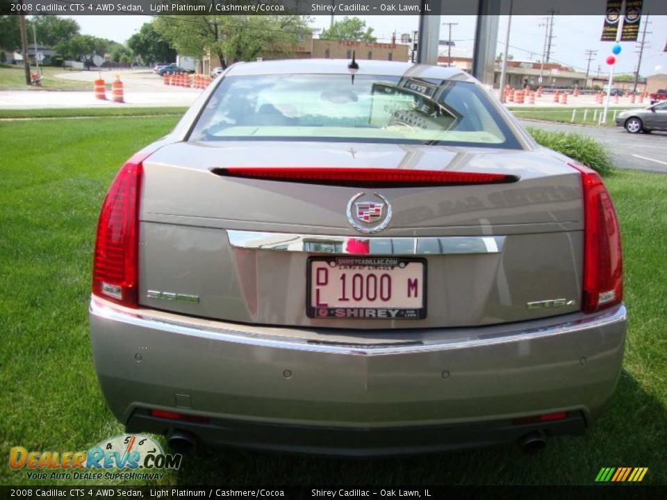 2008 Cadillac CTS 4 AWD Sedan Light Platinum / Cashmere/Cocoa Photo #5