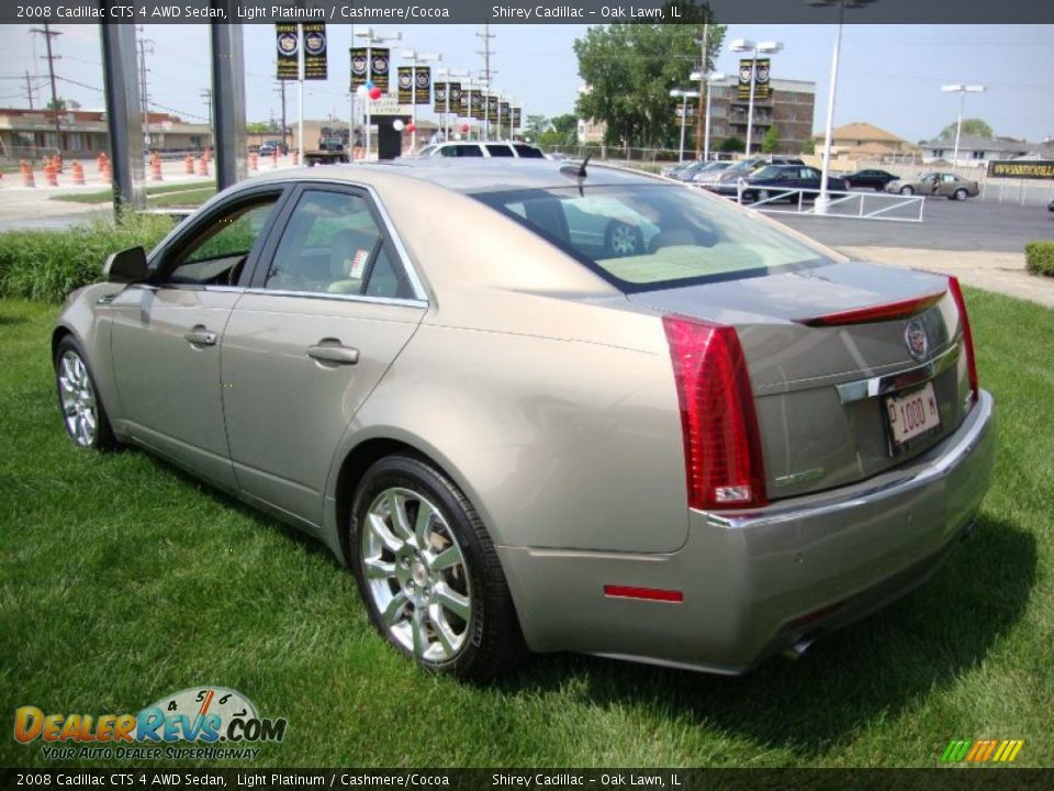 2008 Cadillac CTS 4 AWD Sedan Light Platinum / Cashmere/Cocoa Photo #6