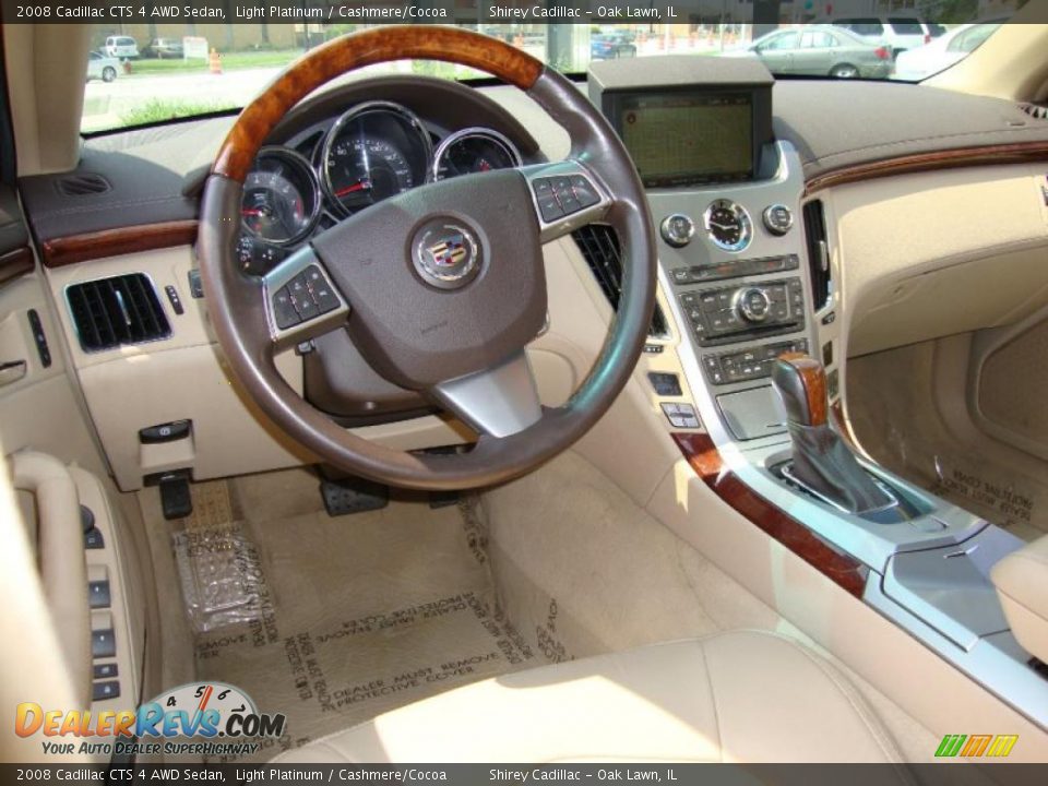 2008 Cadillac CTS 4 AWD Sedan Light Platinum / Cashmere/Cocoa Photo #12