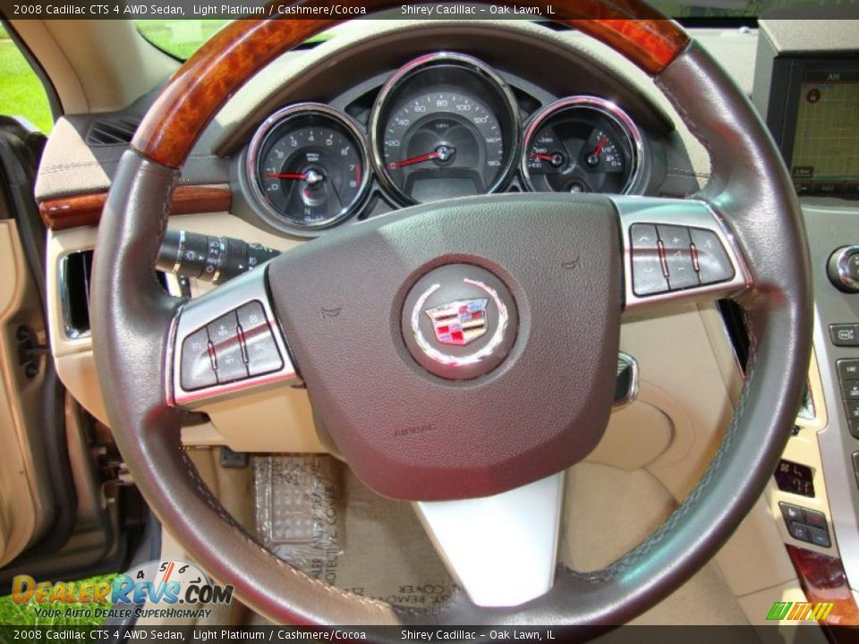 2008 Cadillac CTS 4 AWD Sedan Light Platinum / Cashmere/Cocoa Photo #13
