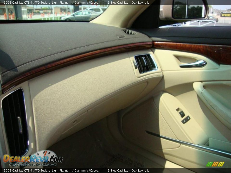 2008 Cadillac CTS 4 AWD Sedan Light Platinum / Cashmere/Cocoa Photo #17