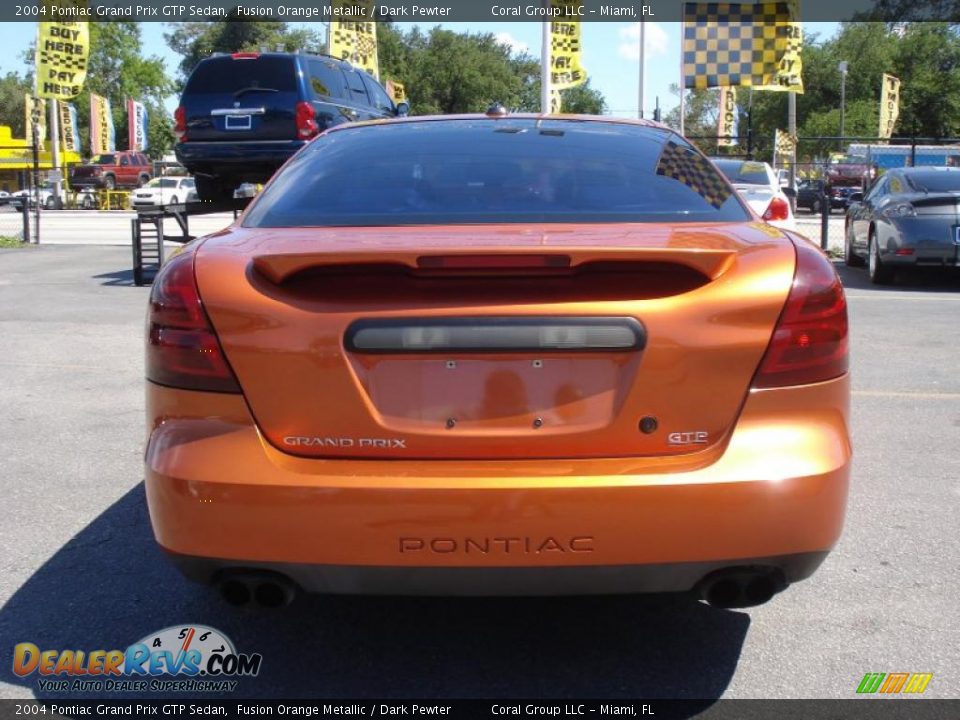 2004 Pontiac Grand Prix GTP Sedan Fusion Orange Metallic / Dark Pewter Photo #5