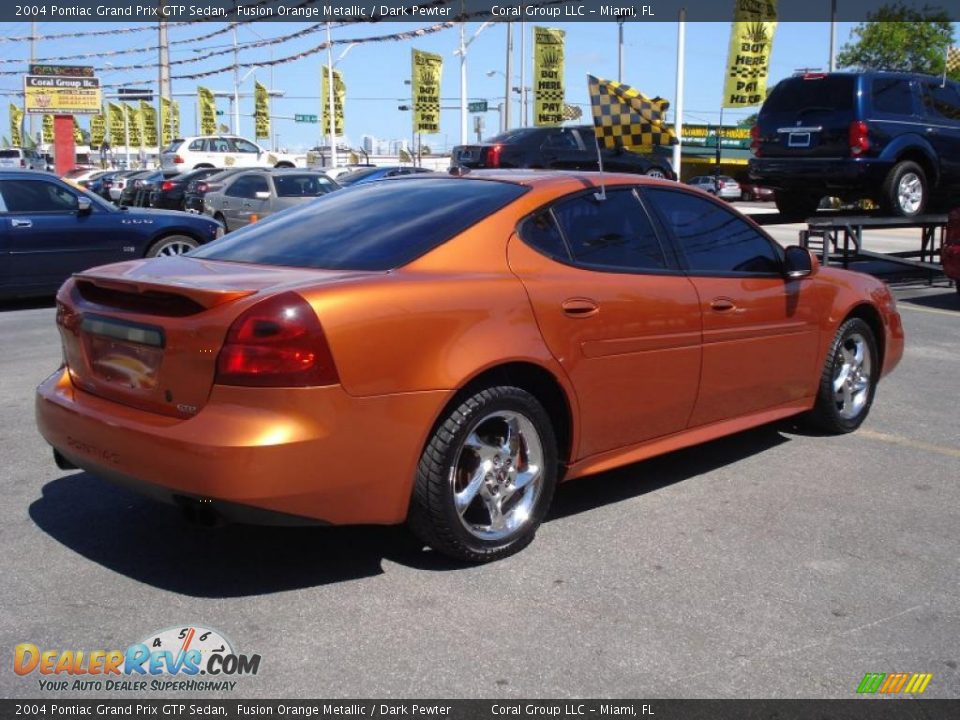 2004 Pontiac Grand Prix GTP Sedan Fusion Orange Metallic / Dark Pewter Photo #6