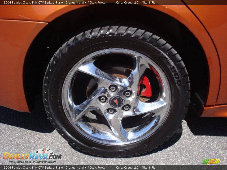 2004 Pontiac Grand Prix GTP Sedan Fusion Orange Metallic / Dark Pewter Photo #8