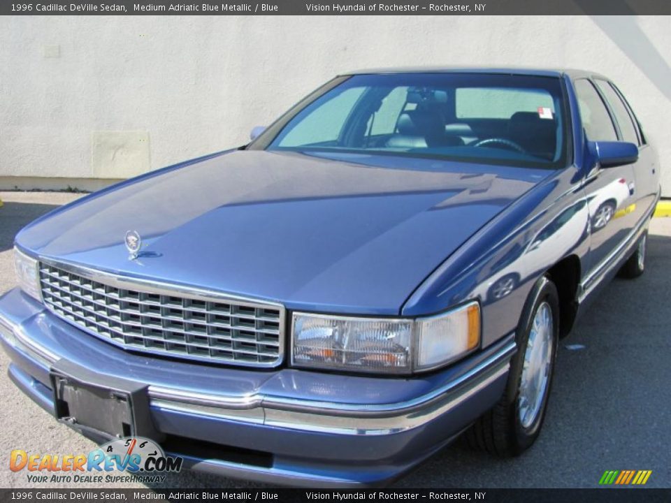 1996 Cadillac DeVille Sedan Medium Adriatic Blue Metallic / Blue Photo #1