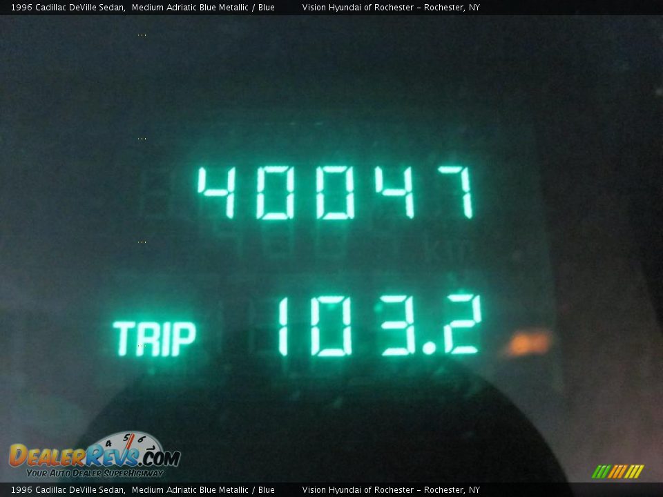 1996 Cadillac DeVille Sedan Medium Adriatic Blue Metallic / Blue Photo #3