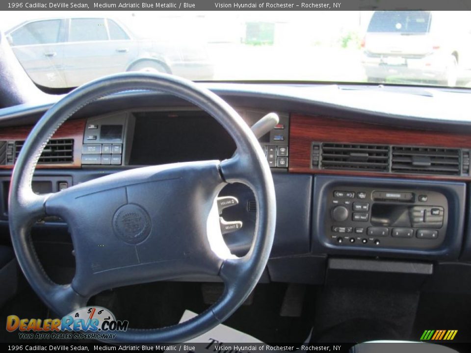 1996 Cadillac DeVille Sedan Medium Adriatic Blue Metallic / Blue Photo #4