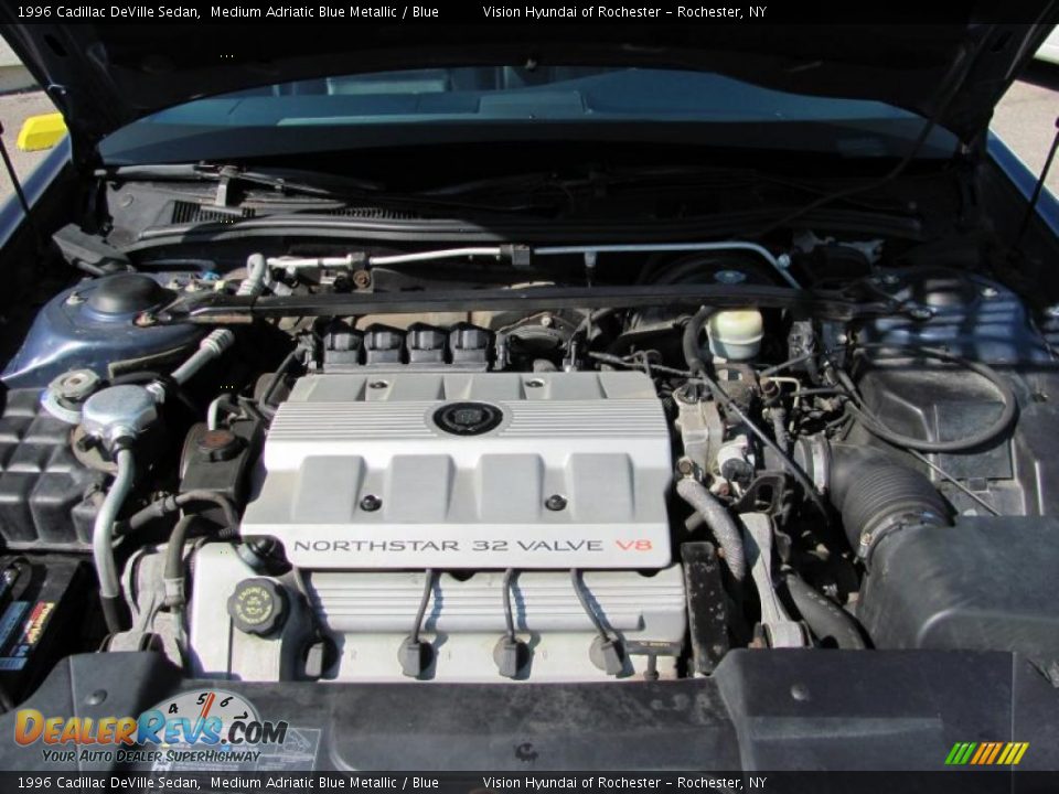 1996 Cadillac DeVille Sedan Medium Adriatic Blue Metallic / Blue Photo #9