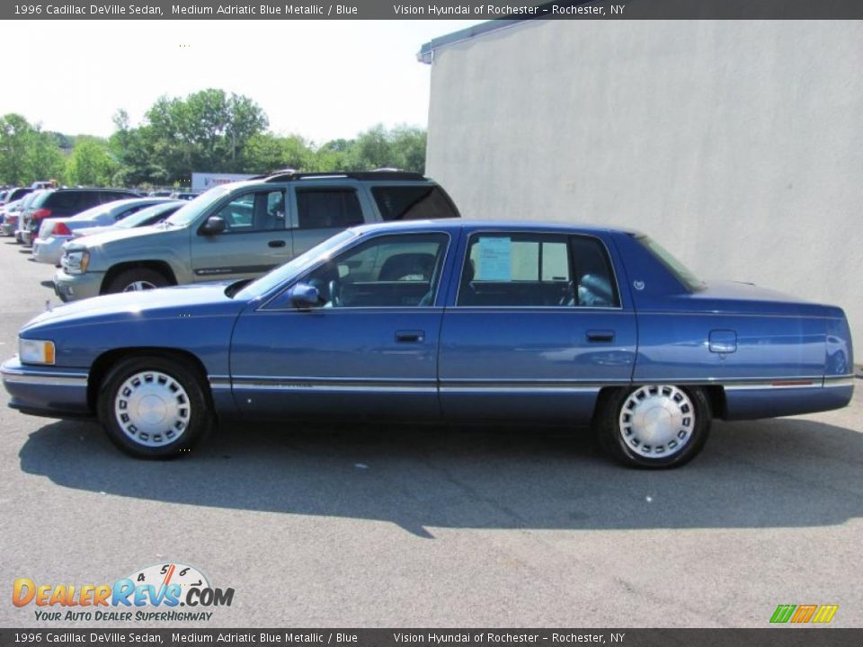 1996 Cadillac DeVille Sedan Medium Adriatic Blue Metallic / Blue Photo #11