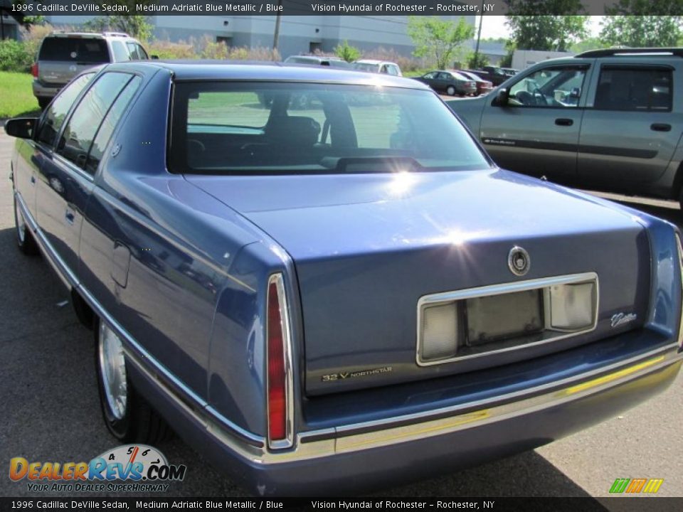1996 Cadillac DeVille Sedan Medium Adriatic Blue Metallic / Blue Photo #12