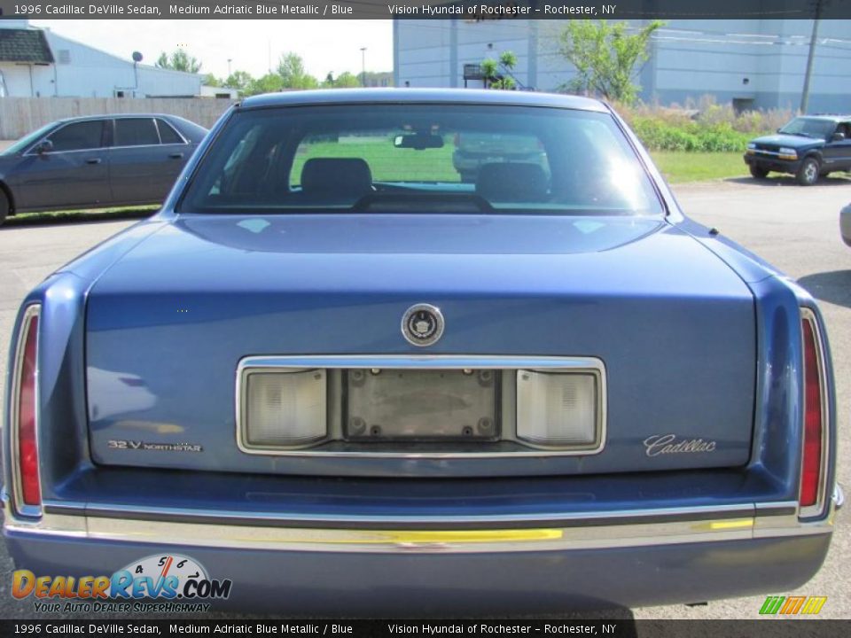 1996 Cadillac DeVille Sedan Medium Adriatic Blue Metallic / Blue Photo #13