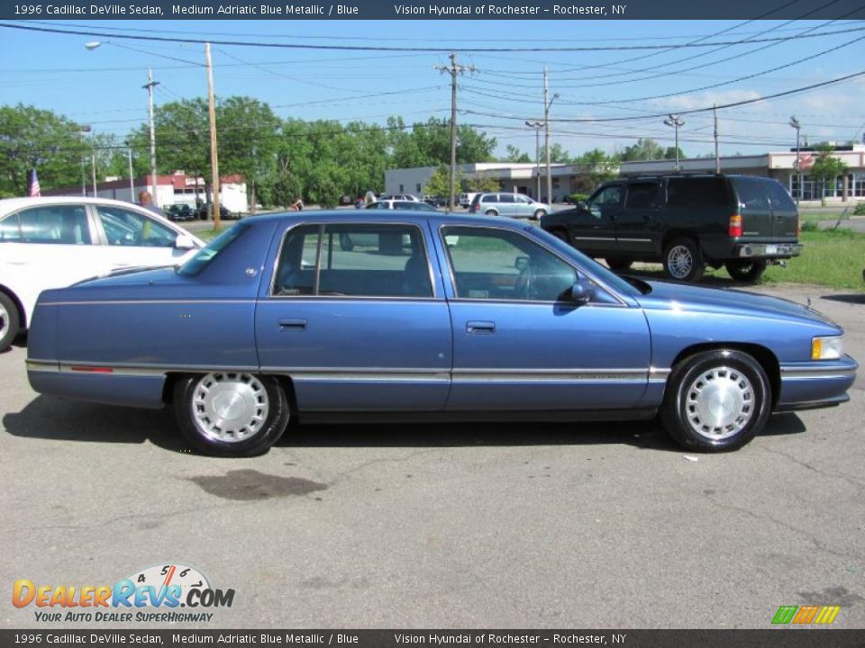 1996 Cadillac DeVille Sedan Medium Adriatic Blue Metallic / Blue Photo #14