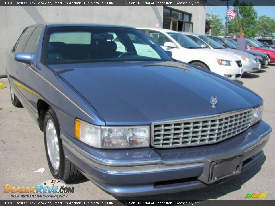 1996 Cadillac DeVille Sedan Medium Adriatic Blue Metallic / Blue Photo #15