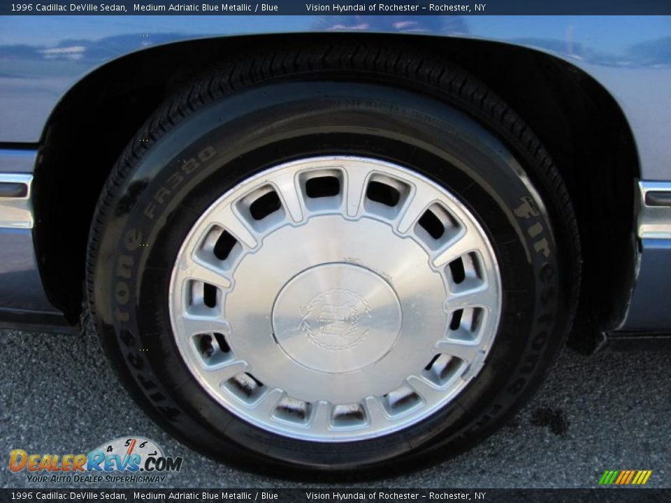 1996 Cadillac DeVille Sedan Medium Adriatic Blue Metallic / Blue Photo #17
