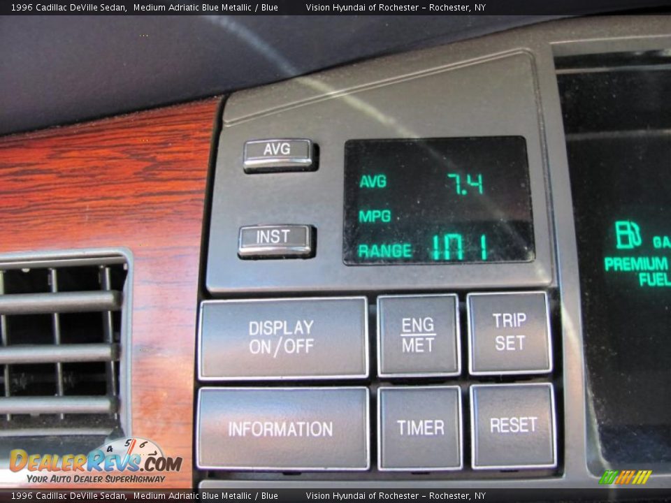 1996 Cadillac DeVille Sedan Medium Adriatic Blue Metallic / Blue Photo #24