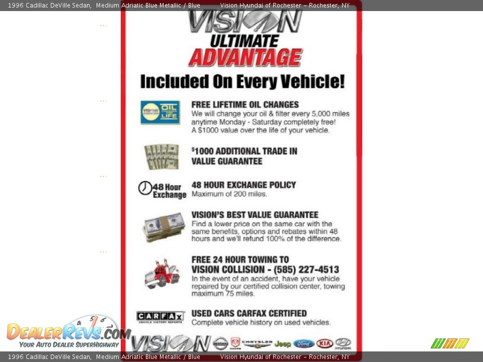 1996 Cadillac DeVille Sedan Medium Adriatic Blue Metallic / Blue Photo #25