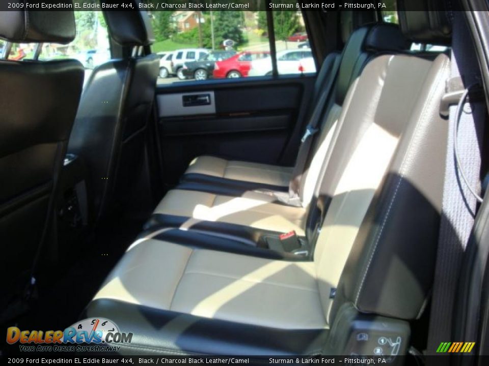 2009 Ford Expedition EL Eddie Bauer 4x4 Black / Charcoal Black Leather/Camel Photo #13