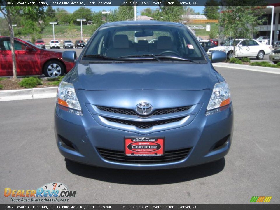 2007 Toyota Yaris Sedan Pacific Blue Metallic / Dark Charcoal Photo #6