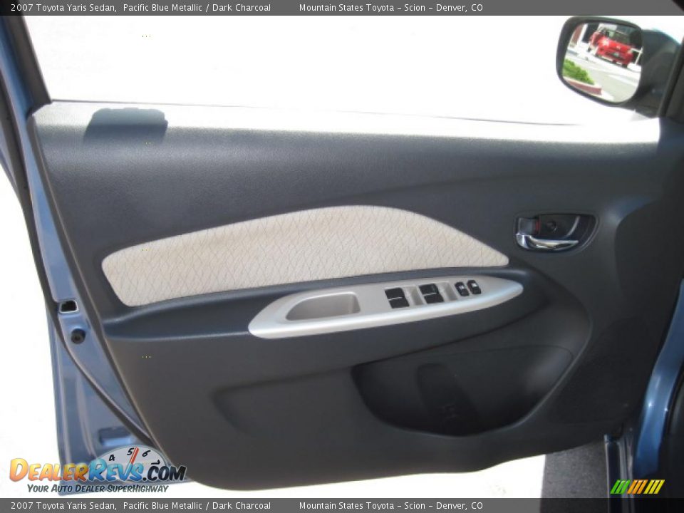 2007 Toyota Yaris Sedan Pacific Blue Metallic / Dark Charcoal Photo #7