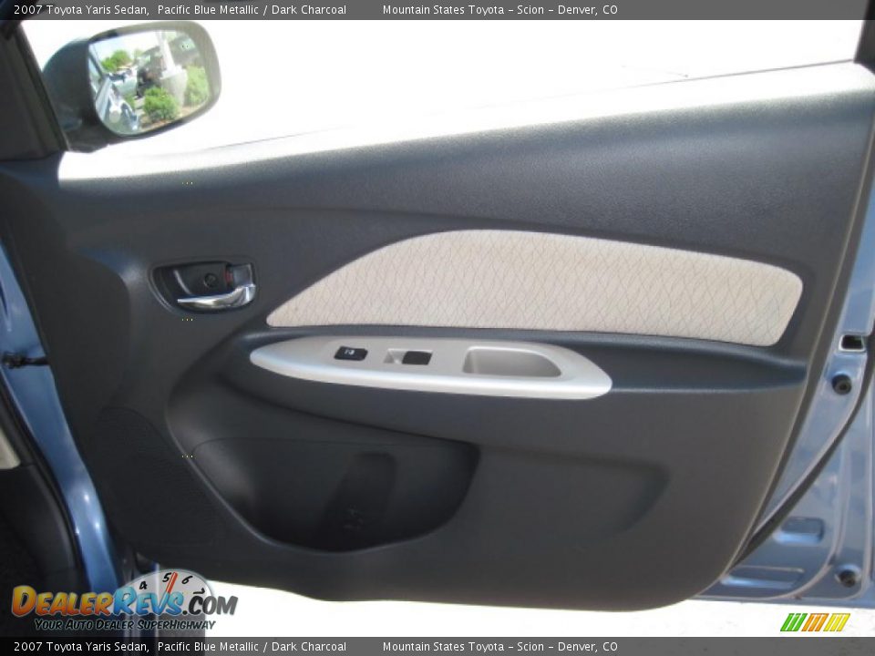 2007 Toyota Yaris Sedan Pacific Blue Metallic / Dark Charcoal Photo #8