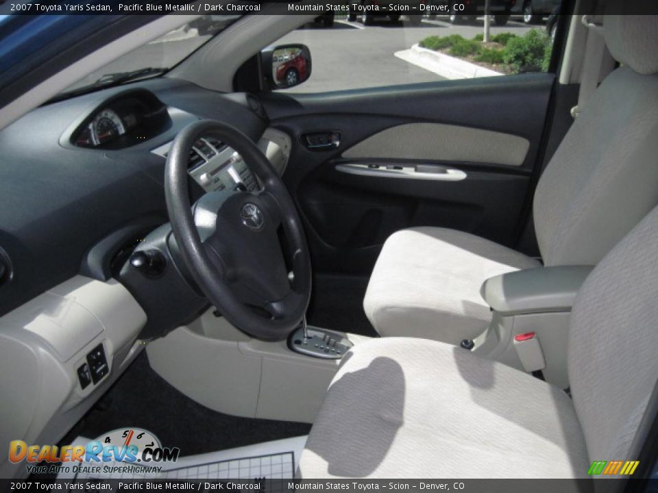 2007 Toyota Yaris Sedan Pacific Blue Metallic / Dark Charcoal Photo #9