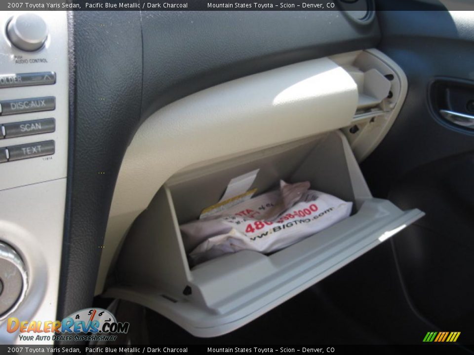2007 Toyota Yaris Sedan Pacific Blue Metallic / Dark Charcoal Photo #22