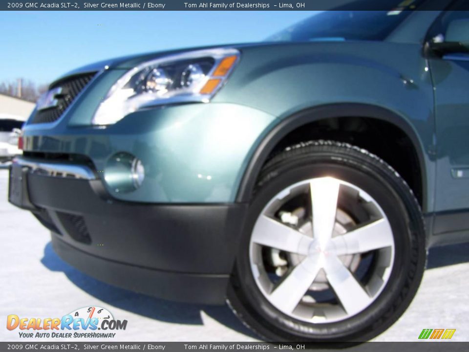 2009 GMC Acadia SLT-2 Silver Green Metallic / Ebony Photo #2
