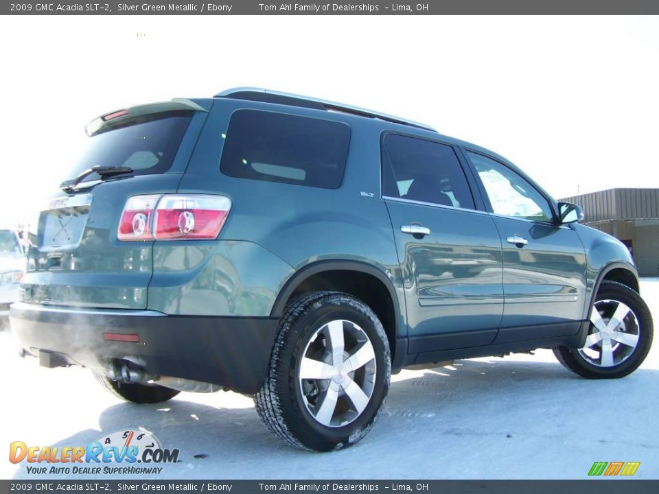 2009 GMC Acadia SLT-2 Silver Green Metallic / Ebony Photo #4