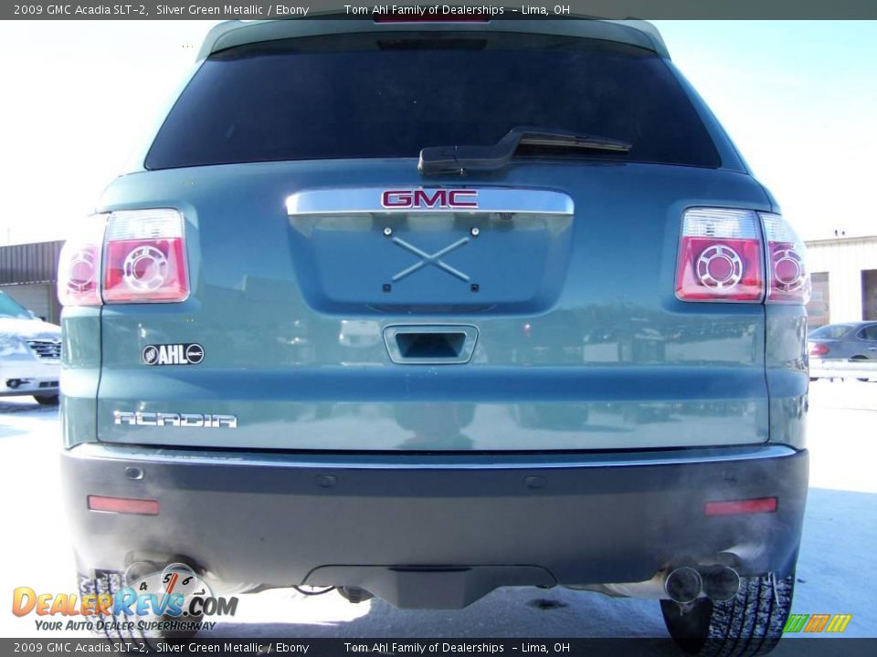 2009 GMC Acadia SLT-2 Silver Green Metallic / Ebony Photo #5