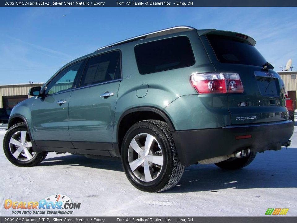 2009 GMC Acadia SLT-2 Silver Green Metallic / Ebony Photo #6