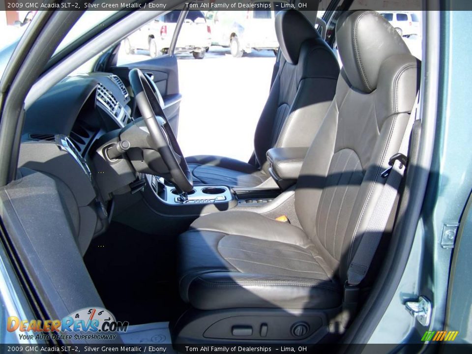 2009 GMC Acadia SLT-2 Silver Green Metallic / Ebony Photo #9