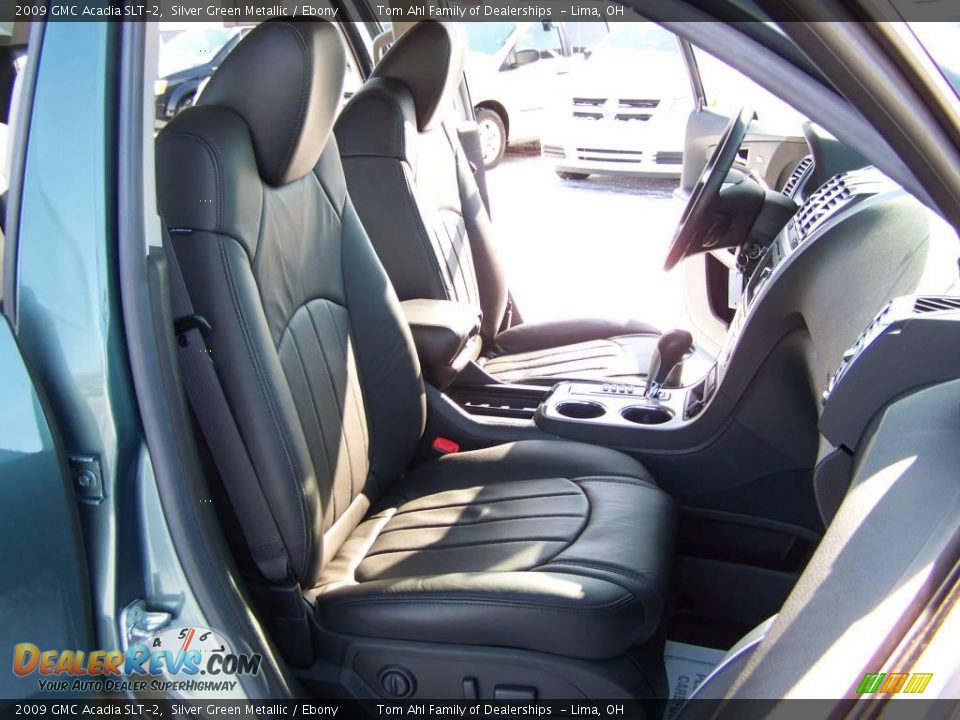 2009 GMC Acadia SLT-2 Silver Green Metallic / Ebony Photo #14