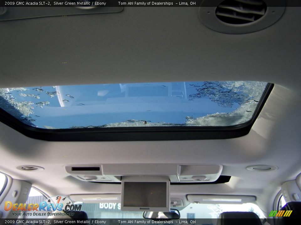 2009 GMC Acadia SLT-2 Silver Green Metallic / Ebony Photo #15