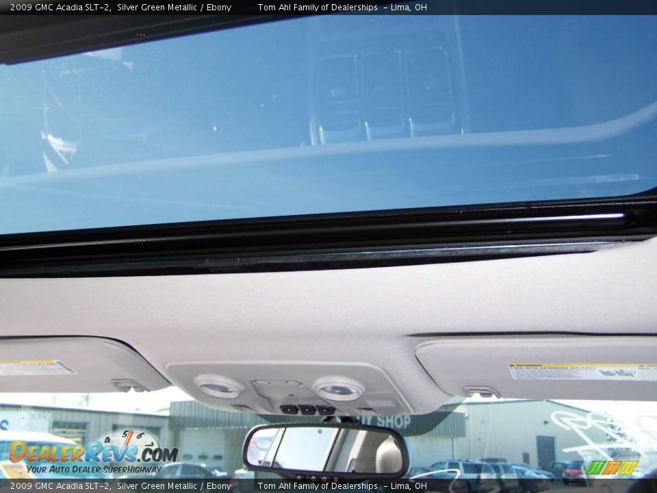 2009 GMC Acadia SLT-2 Silver Green Metallic / Ebony Photo #17