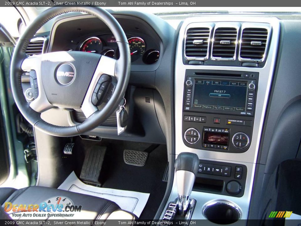 2009 GMC Acadia SLT-2 Silver Green Metallic / Ebony Photo #18