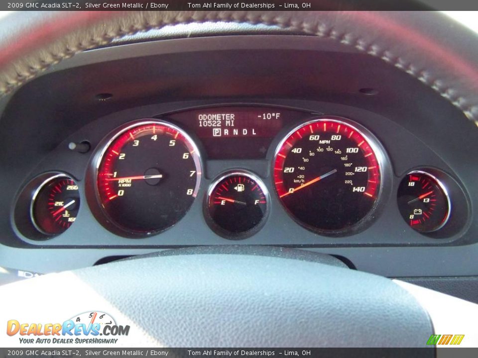 2009 GMC Acadia SLT-2 Silver Green Metallic / Ebony Photo #20