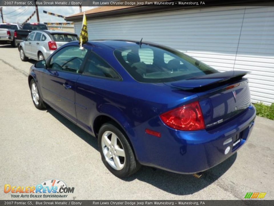 2007 Pontiac G5 Blue Streak Metallic / Ebony Photo #3