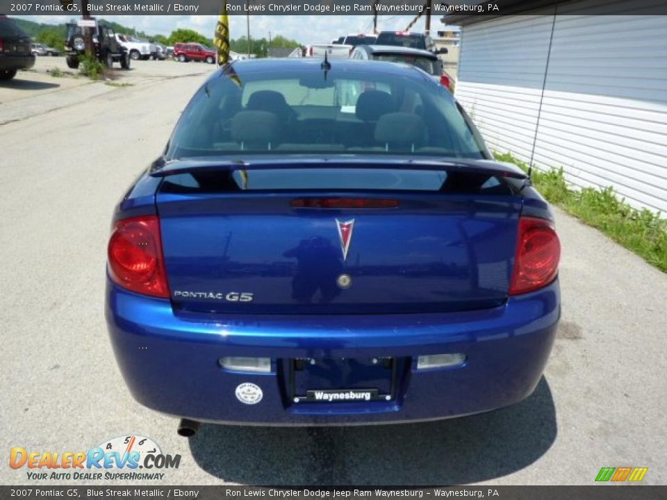 2007 Pontiac G5 Blue Streak Metallic / Ebony Photo #4