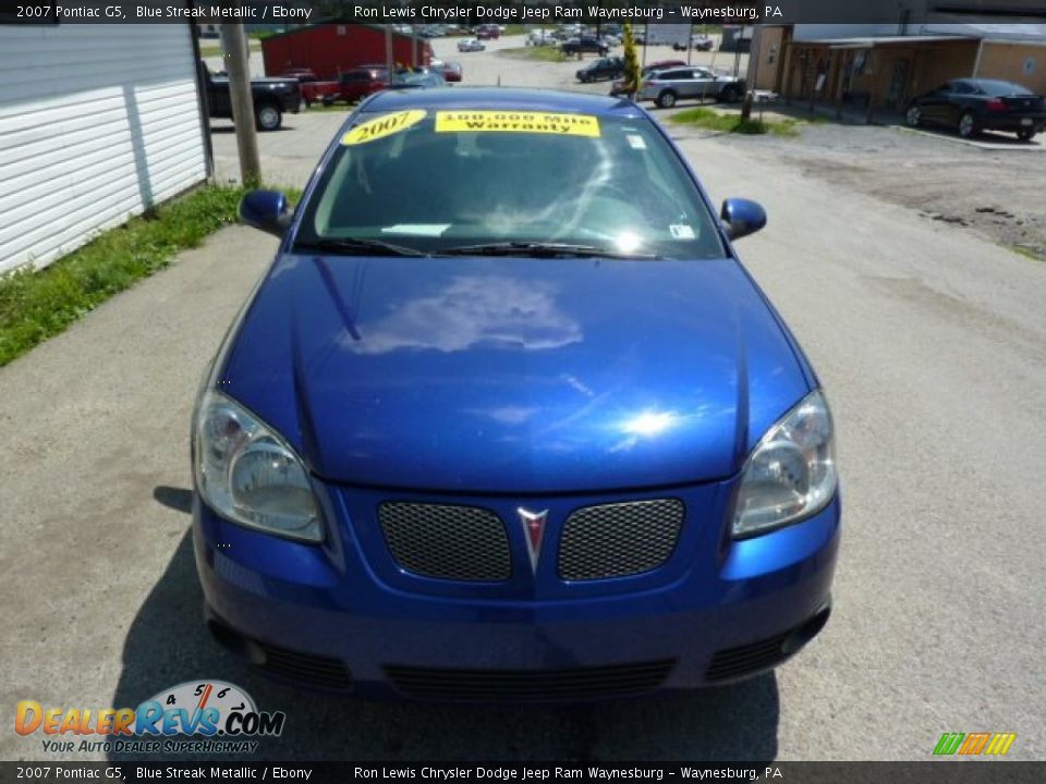 2007 Pontiac G5 Blue Streak Metallic / Ebony Photo #7