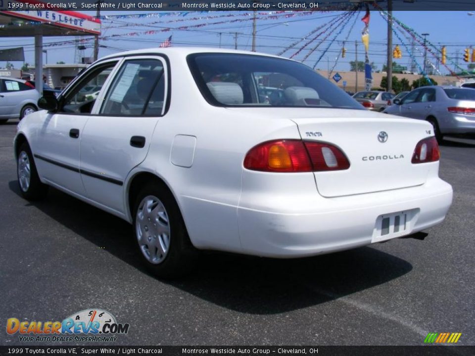 1999 Toyota Corolla VE Super White / Light Charcoal Photo #3