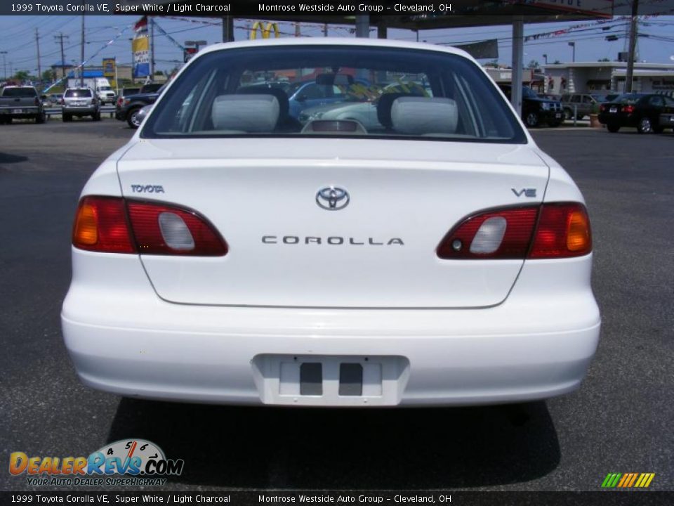 1999 Toyota Corolla VE Super White / Light Charcoal Photo #4
