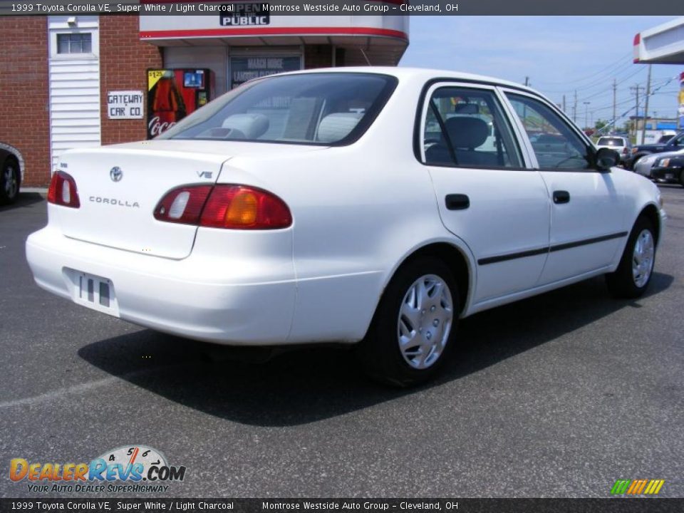 1999 Toyota Corolla VE Super White / Light Charcoal Photo #5