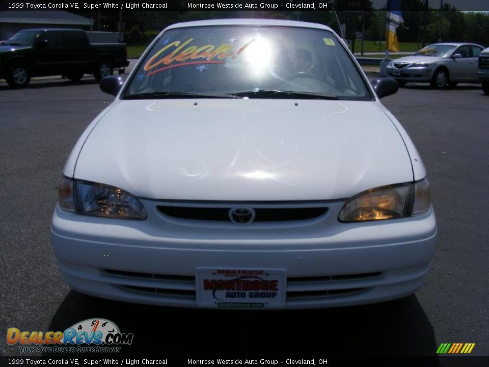 1999 Toyota Corolla VE Super White / Light Charcoal Photo #8