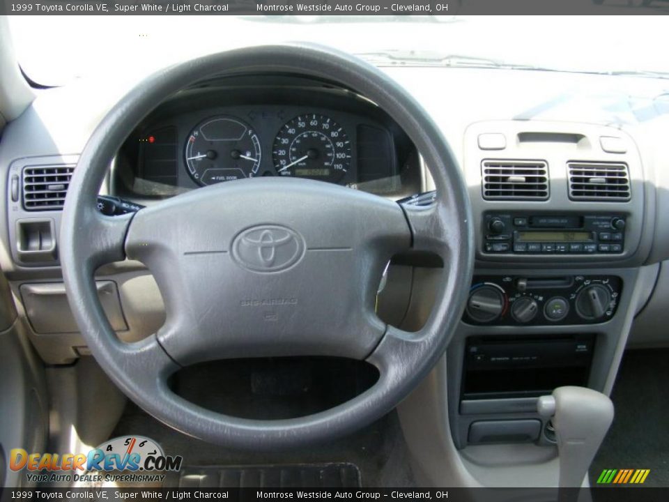 1999 Toyota Corolla VE Super White / Light Charcoal Photo #15