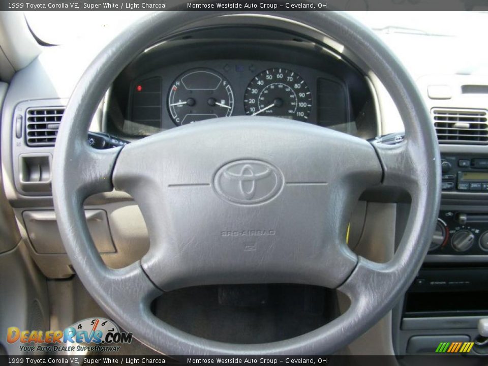 1999 Toyota Corolla VE Super White / Light Charcoal Photo #16