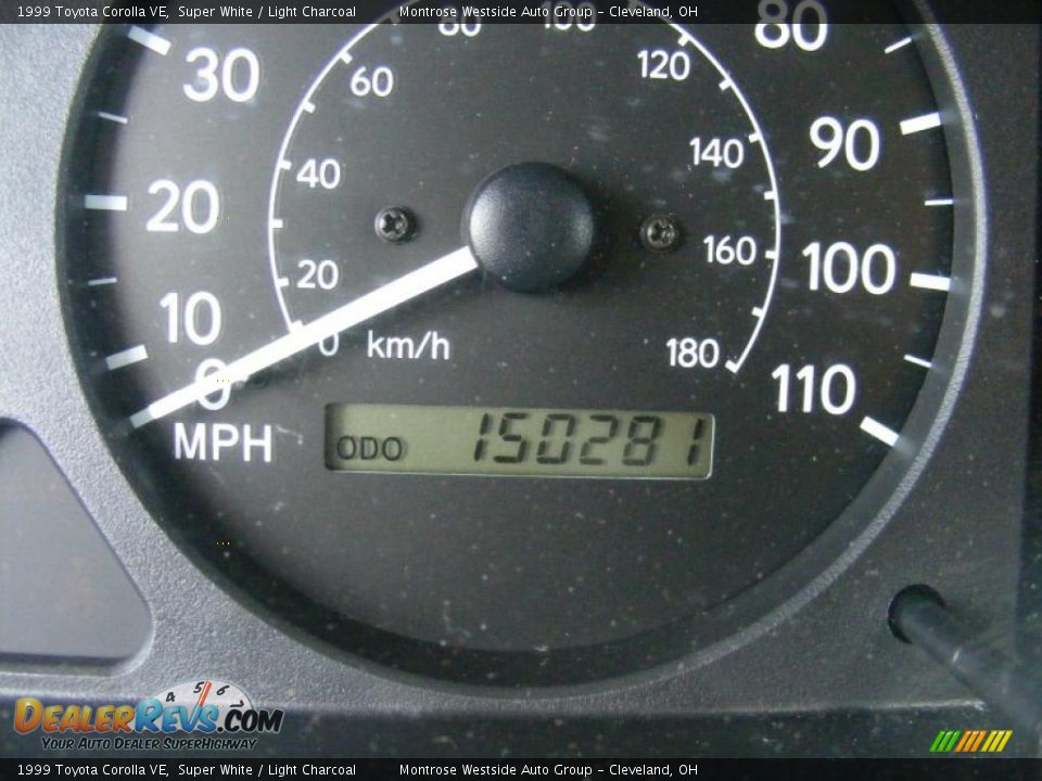 1999 Toyota Corolla VE Super White / Light Charcoal Photo #18