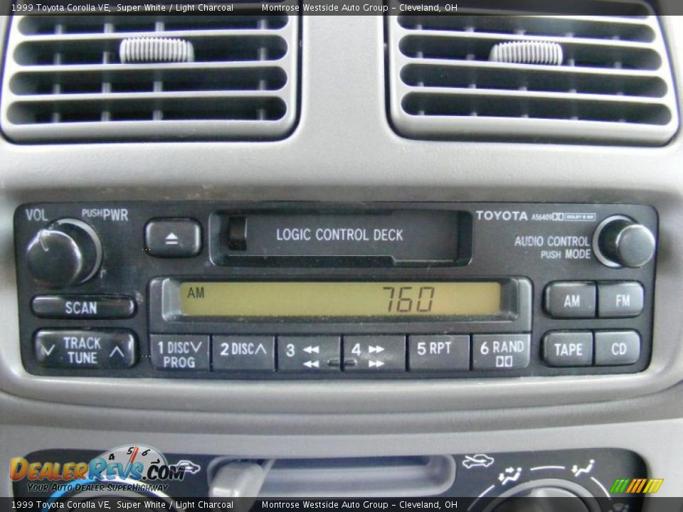 1999 Toyota Corolla VE Super White / Light Charcoal Photo #20