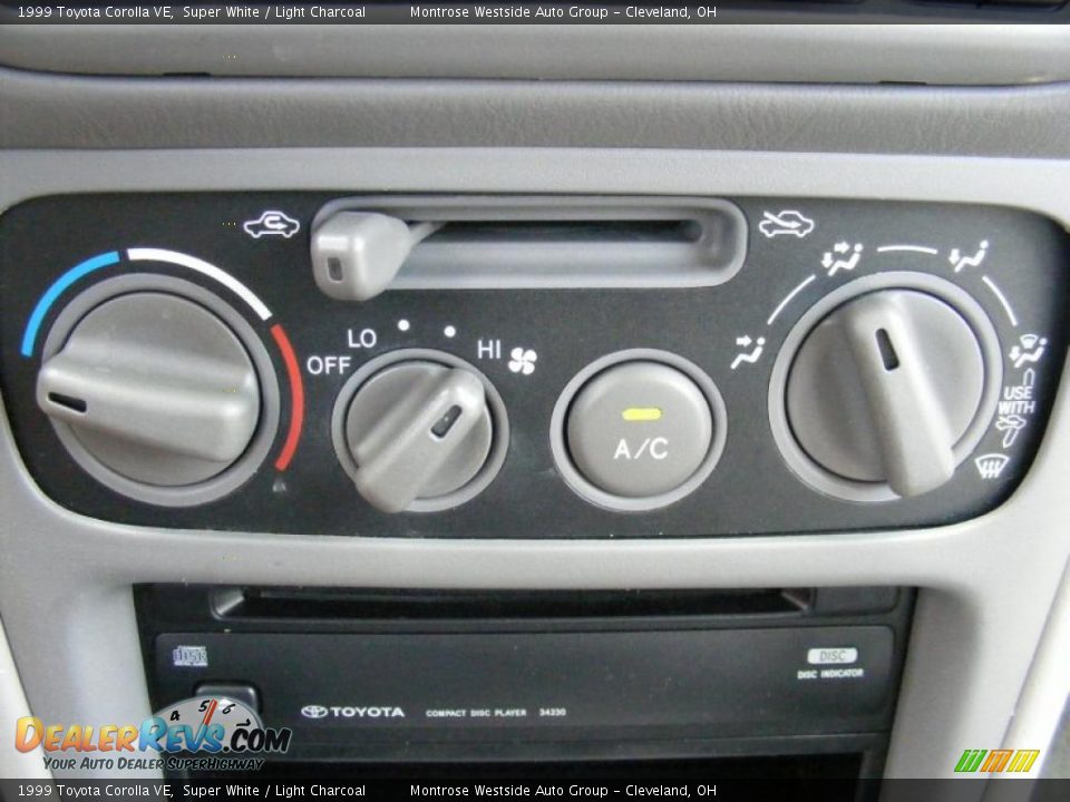 1999 Toyota Corolla VE Super White / Light Charcoal Photo #21